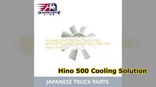 日野 500 J08CT ファンブレード交換 16306 1942